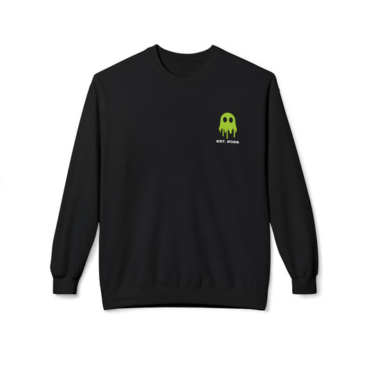 Crewneck Sweatshirt — Ghostline Neon Logo Minimalist Streetwear