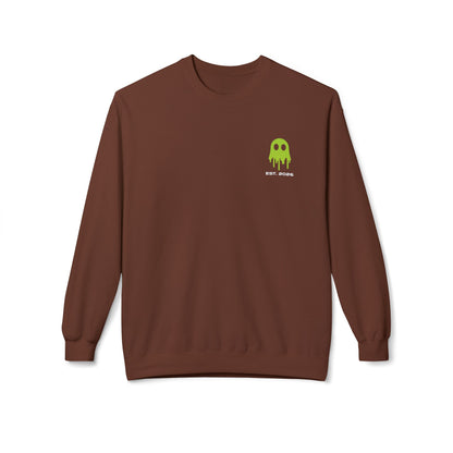 Crewneck Sweatshirt — Ghostline Neon Logo Minimalist Streetwear