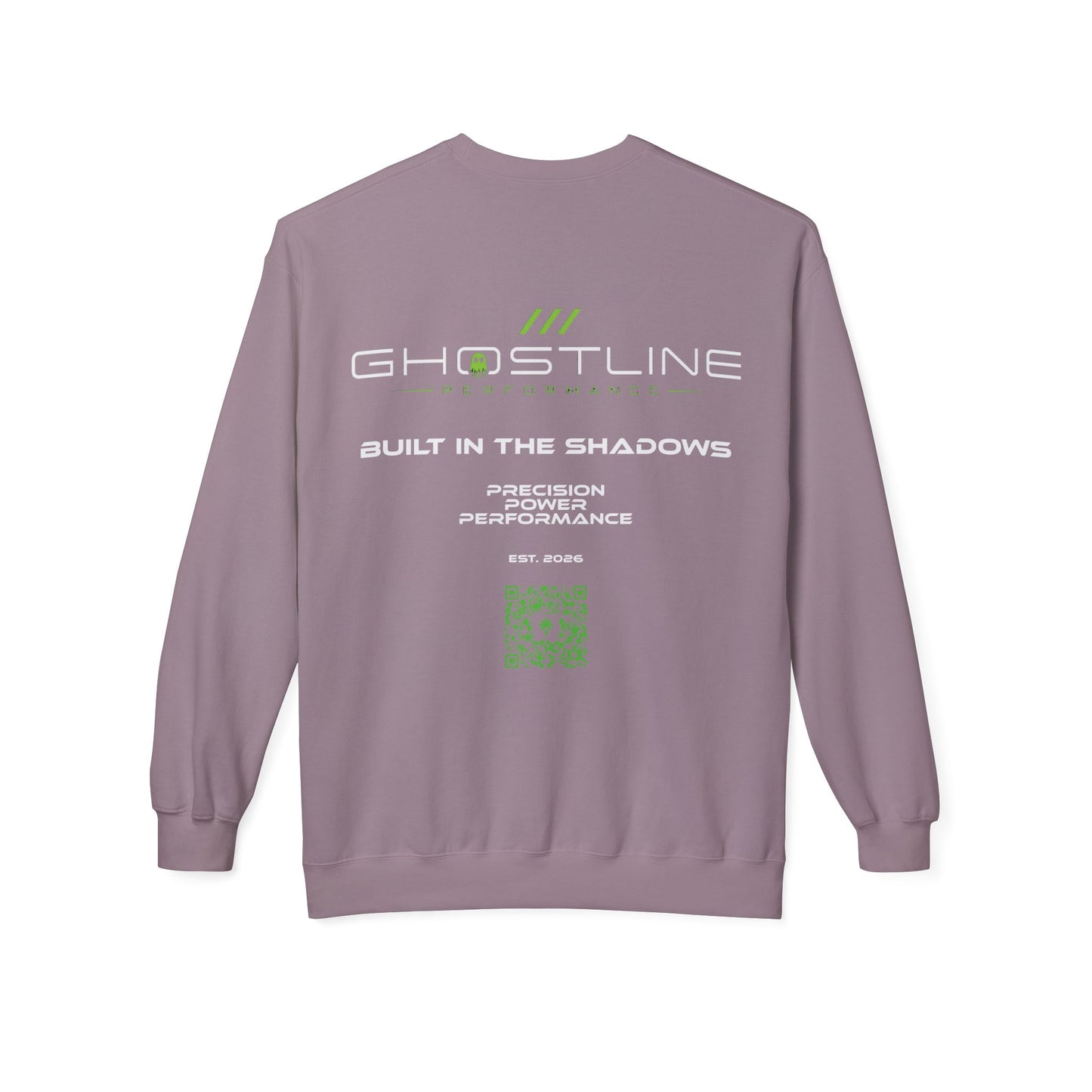 Crewneck Sweatshirt — Ghostline Neon Logo Minimalist Streetwear