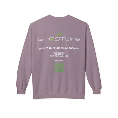 Crewneck Sweatshirt — Ghostline Neon Logo Minimalist Streetwear