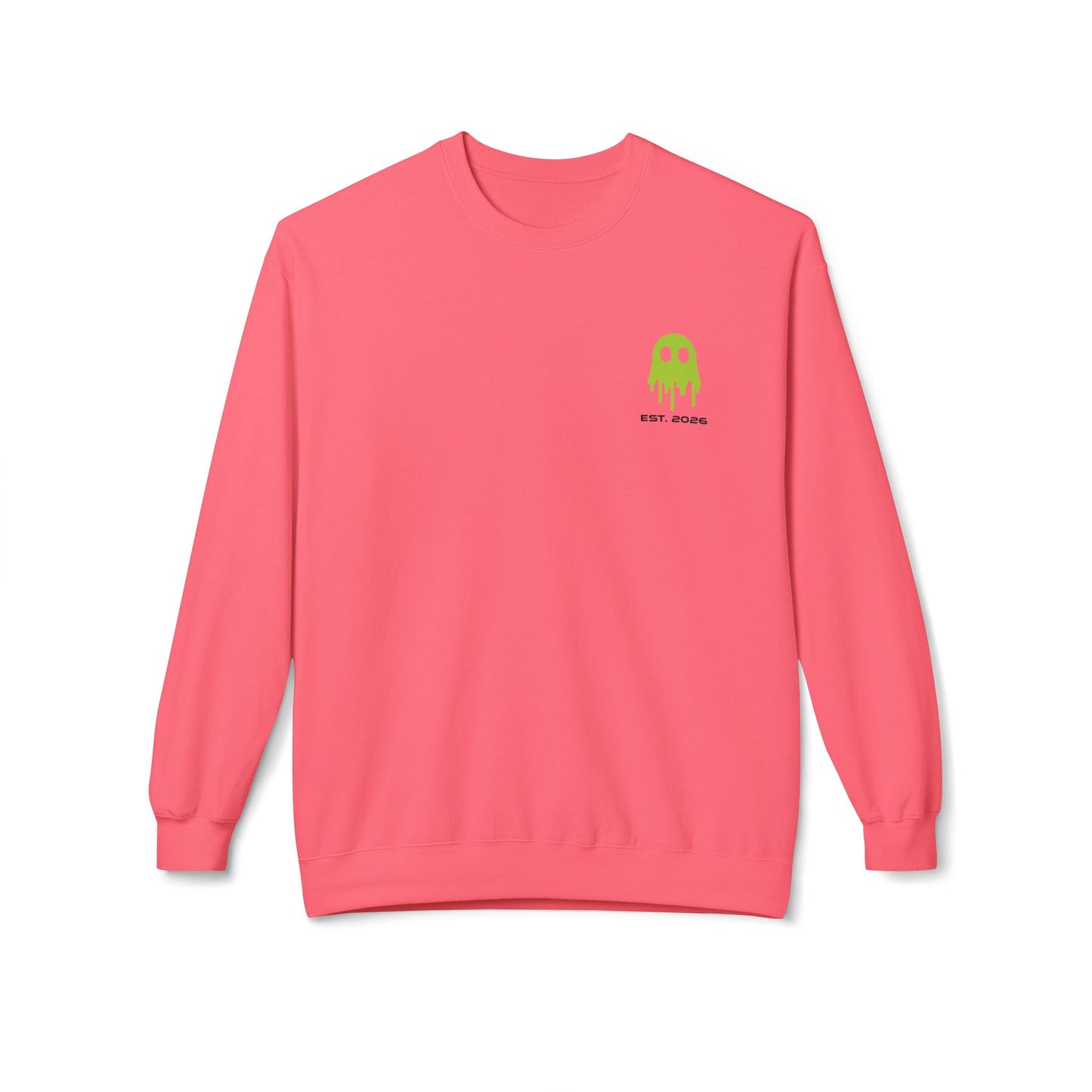 Crewneck Sweatshirt — Ghostline Neon Logo Minimalist Streetwear