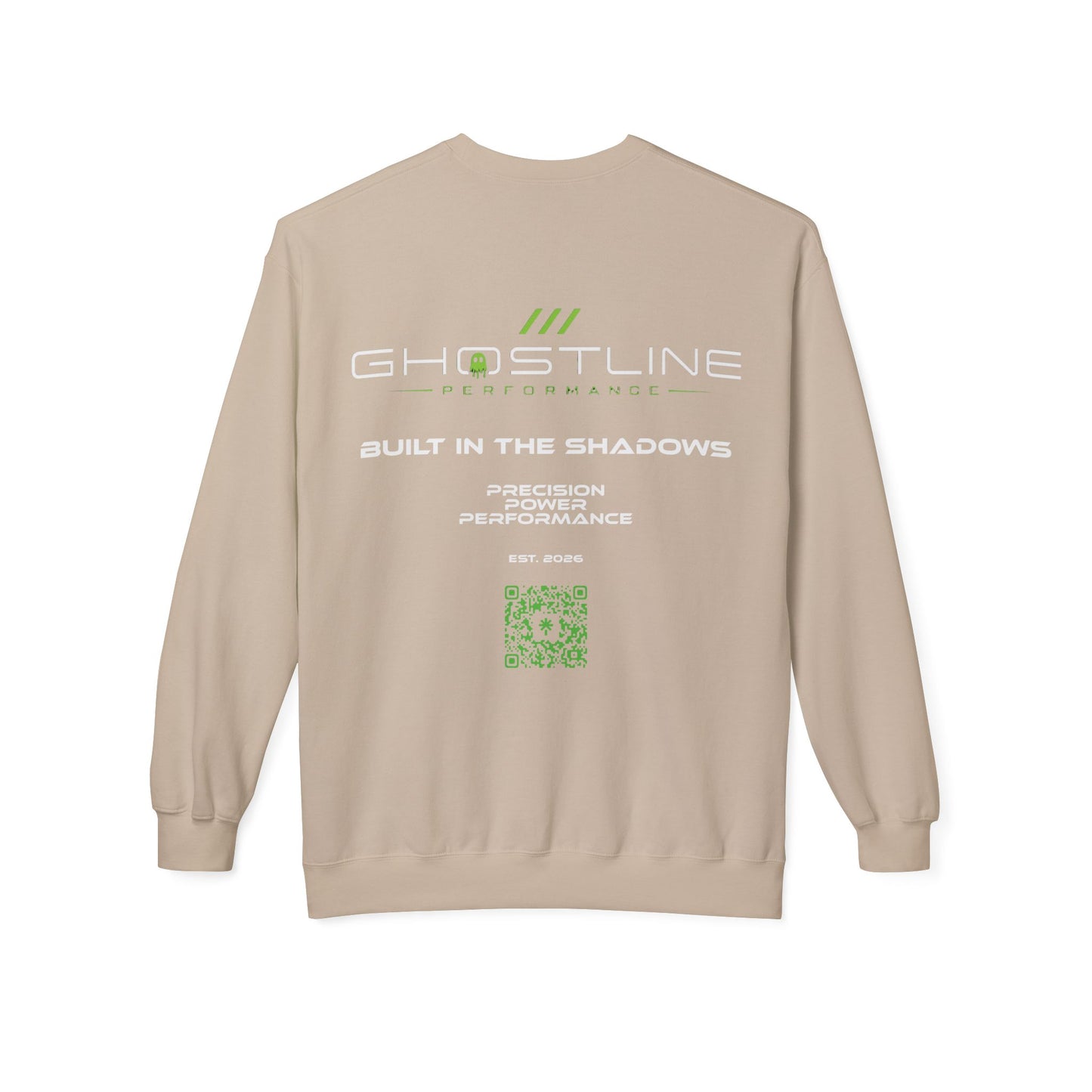 Crewneck Sweatshirt — Ghostline Neon Logo Minimalist Streetwear