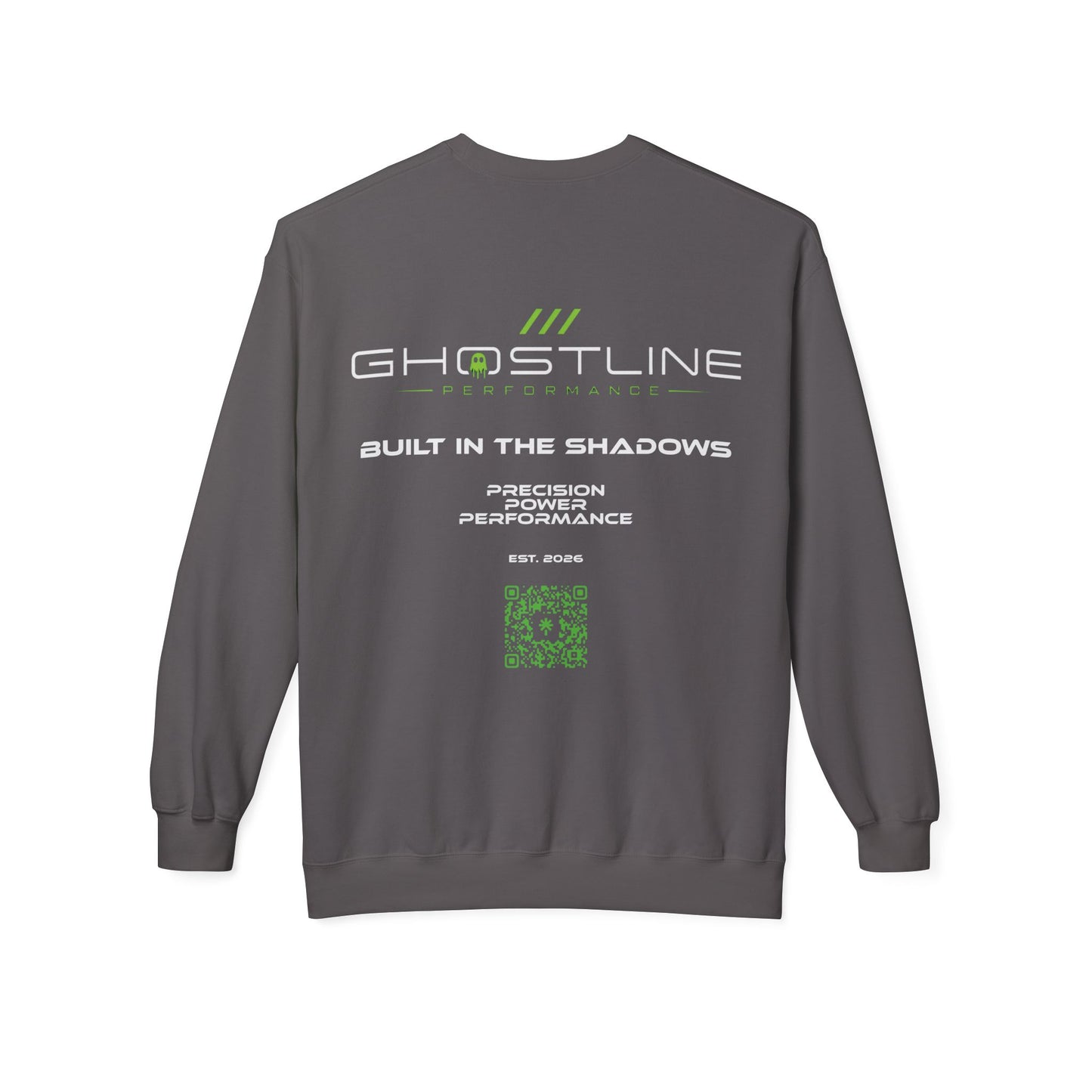 Crewneck Sweatshirt — Ghostline Neon Logo Minimalist Streetwear