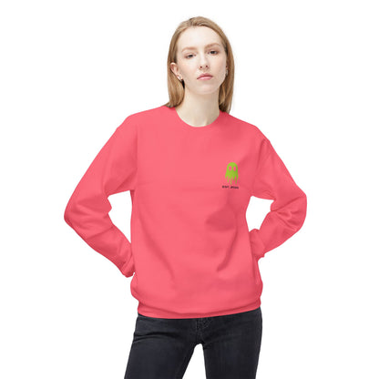 Crewneck Sweatshirt — Ghostline Neon Logo Minimalist Streetwear