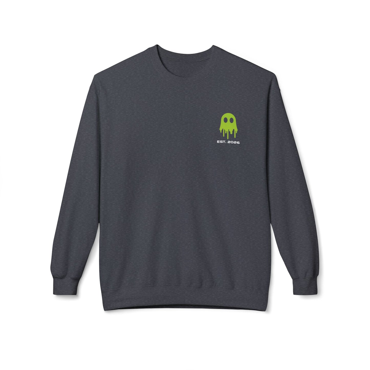 Crewneck Sweatshirt — Ghostline Neon Logo Minimalist Streetwear
