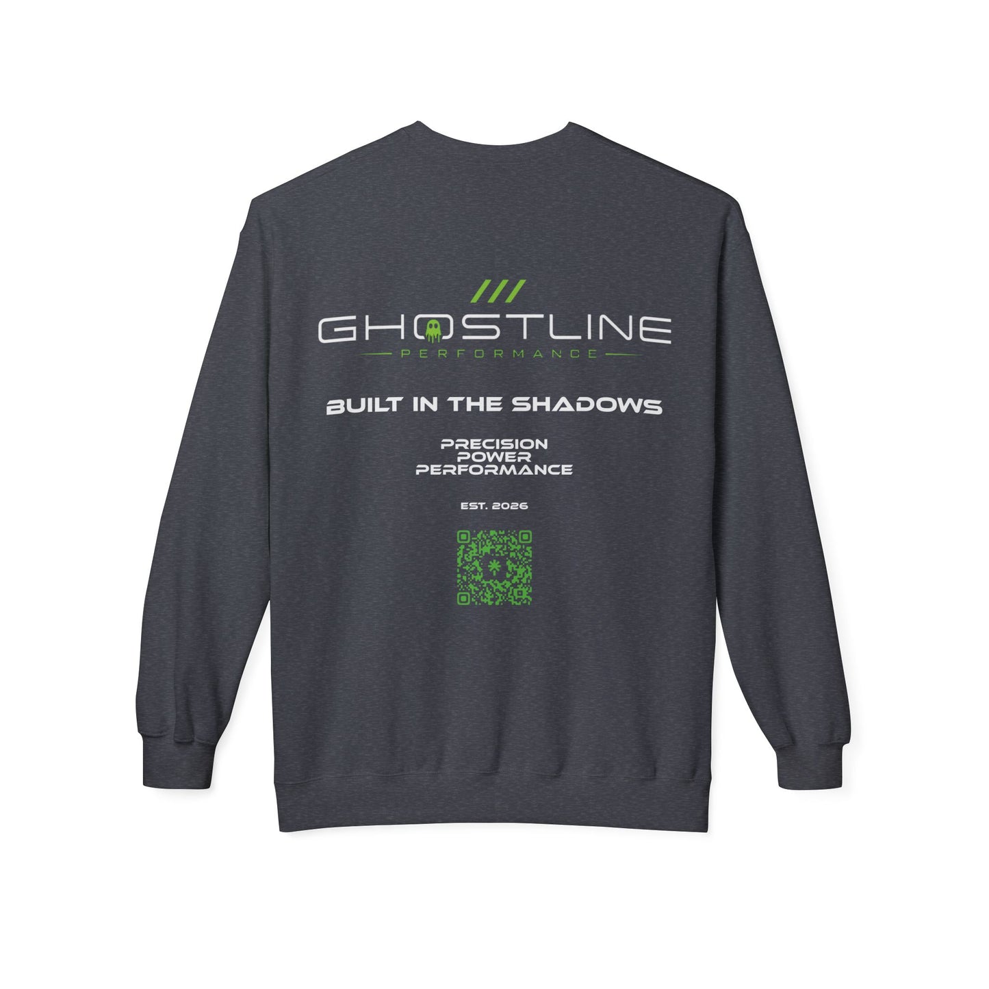 Crewneck Sweatshirt — Ghostline Neon Logo Minimalist Streetwear