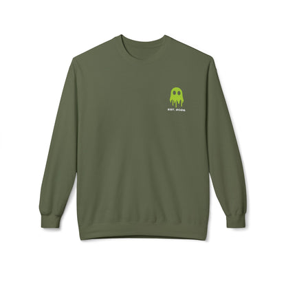 Crewneck Sweatshirt — Ghostline Neon Logo Minimalist Streetwear