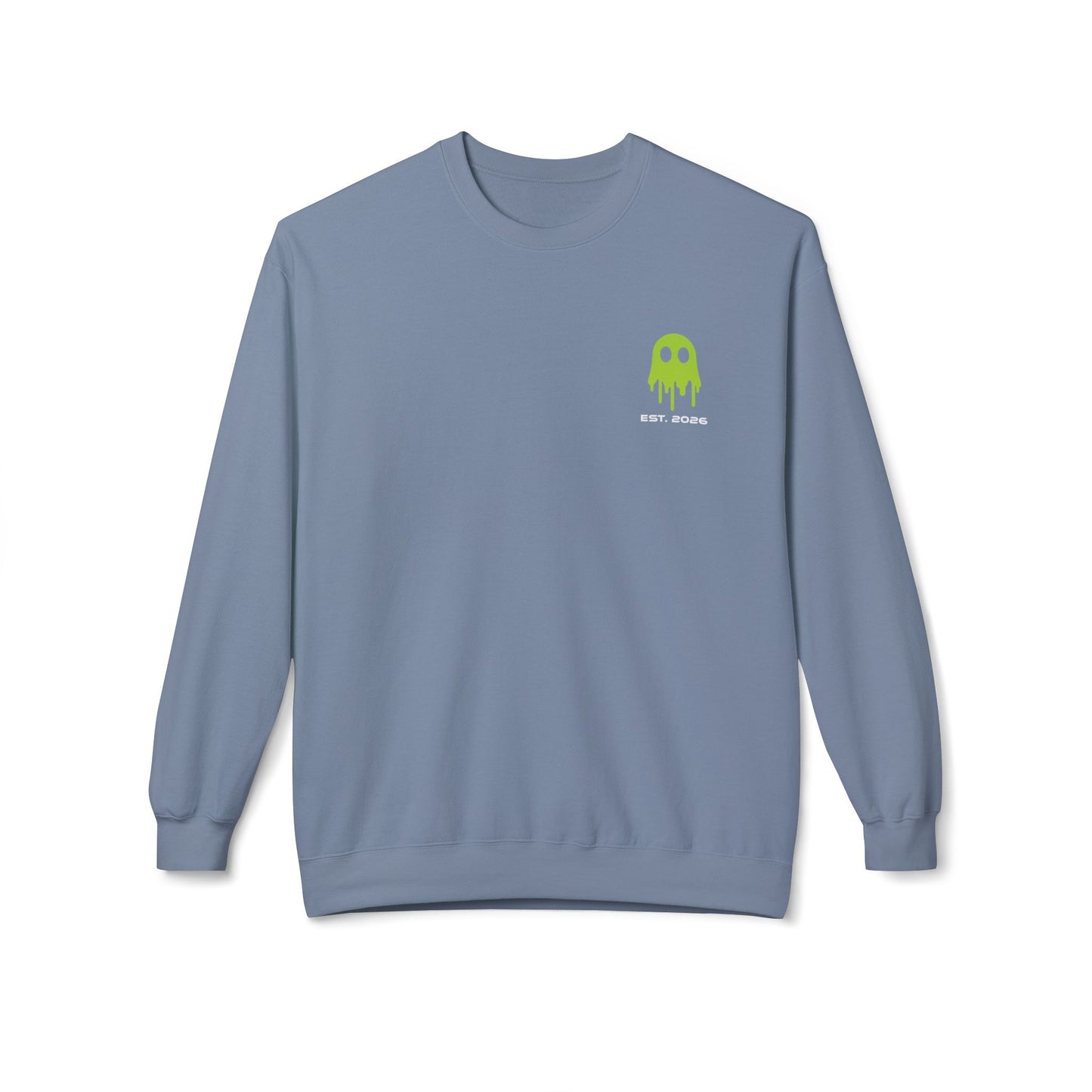 Crewneck Sweatshirt — Ghostline Neon Logo Minimalist Streetwear