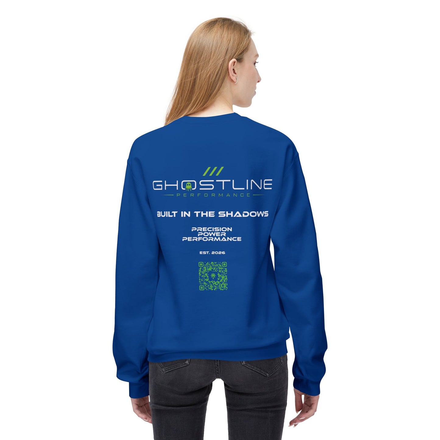 Crewneck Sweatshirt — Ghostline Neon Logo Minimalist Streetwear