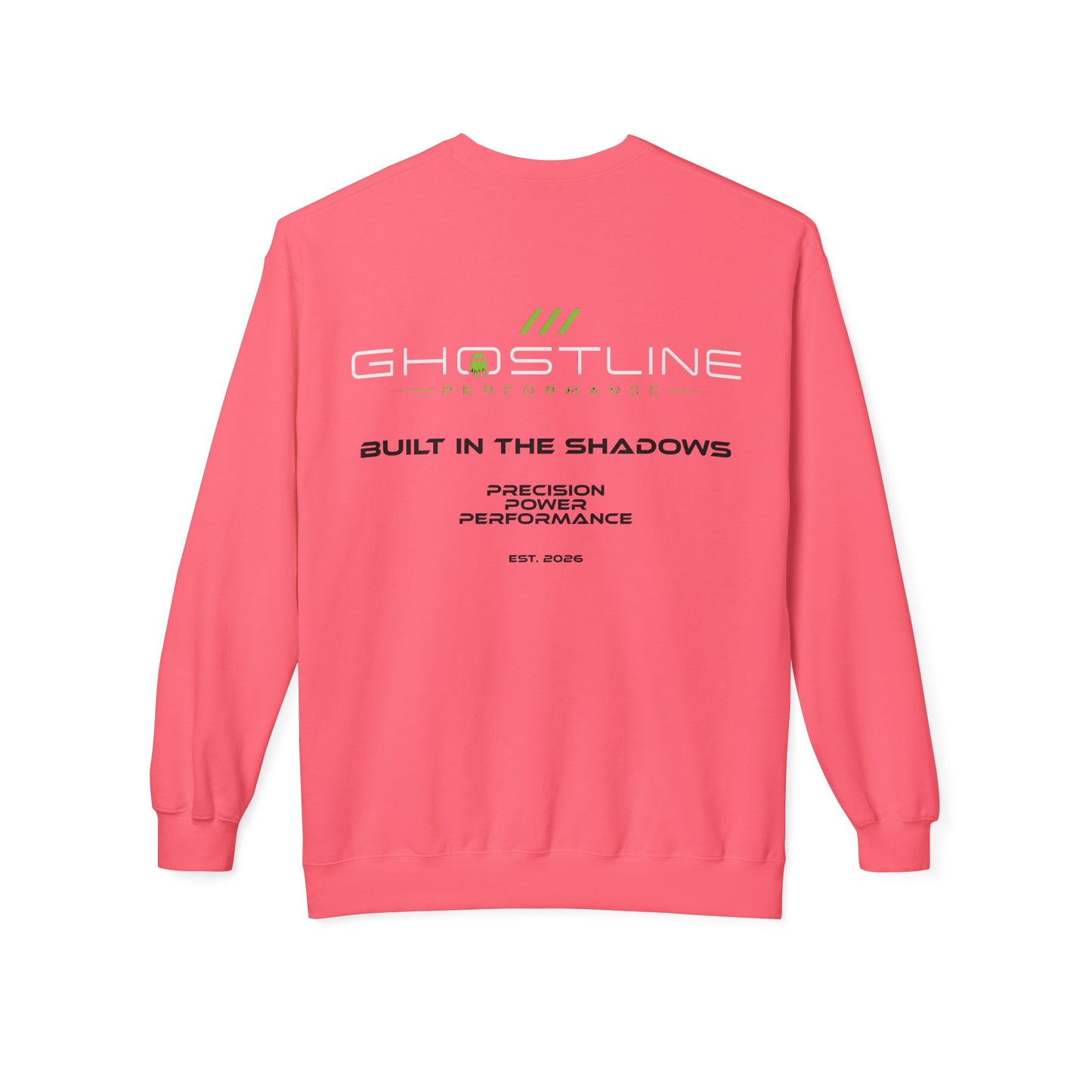 Crewneck Sweatshirt — Ghostline Neon Logo Minimalist Streetwear