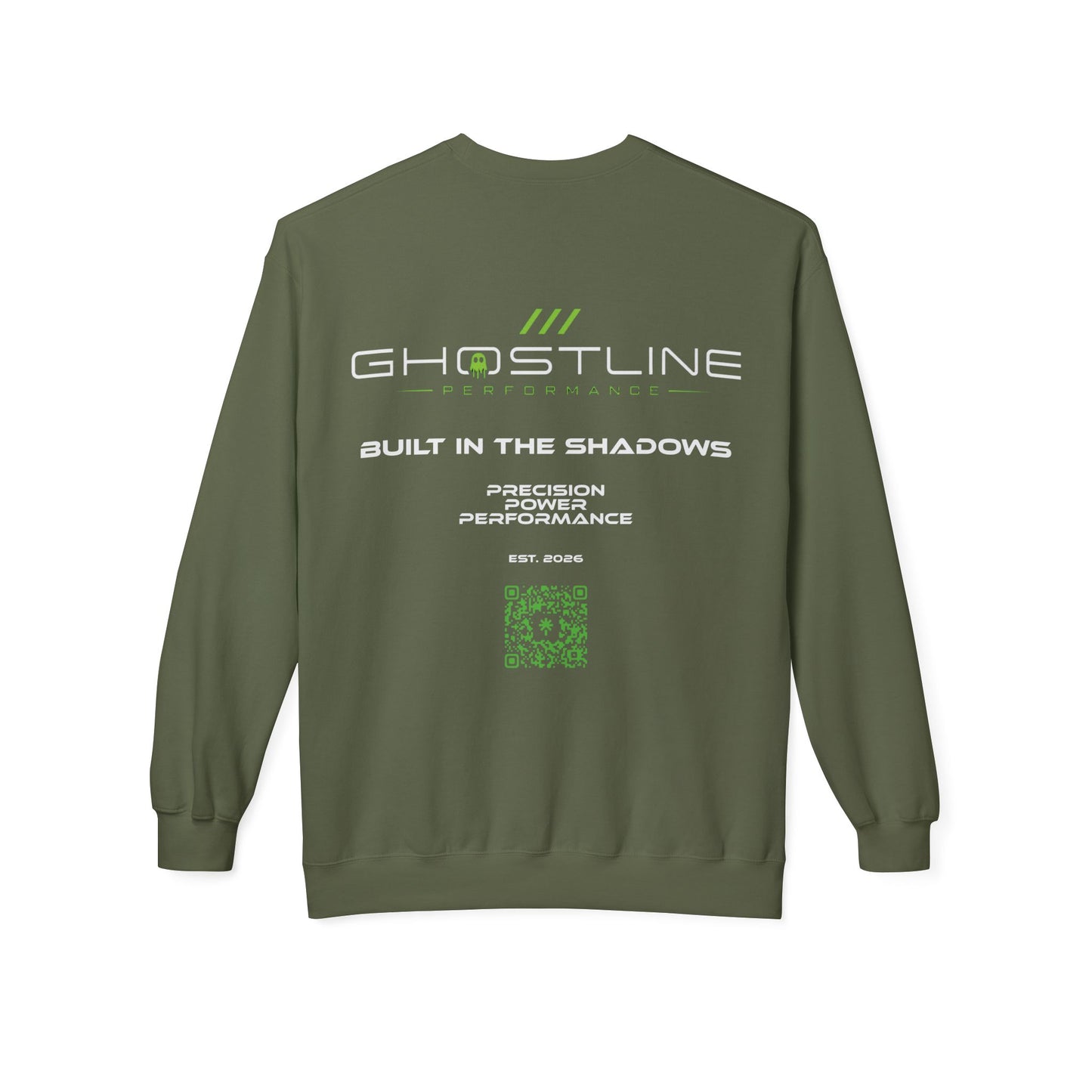 Crewneck Sweatshirt — Ghostline Neon Logo Minimalist Streetwear