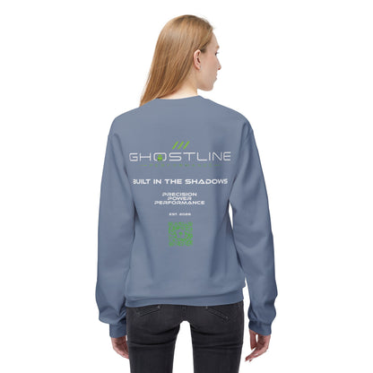 Crewneck Sweatshirt — Ghostline Neon Logo Minimalist Streetwear