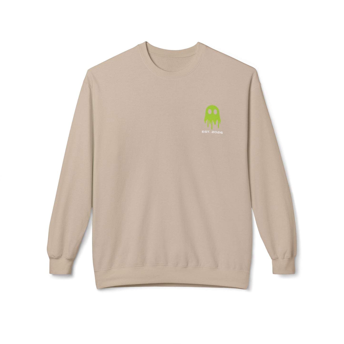 Crewneck Sweatshirt — Ghostline Neon Logo Minimalist Streetwear