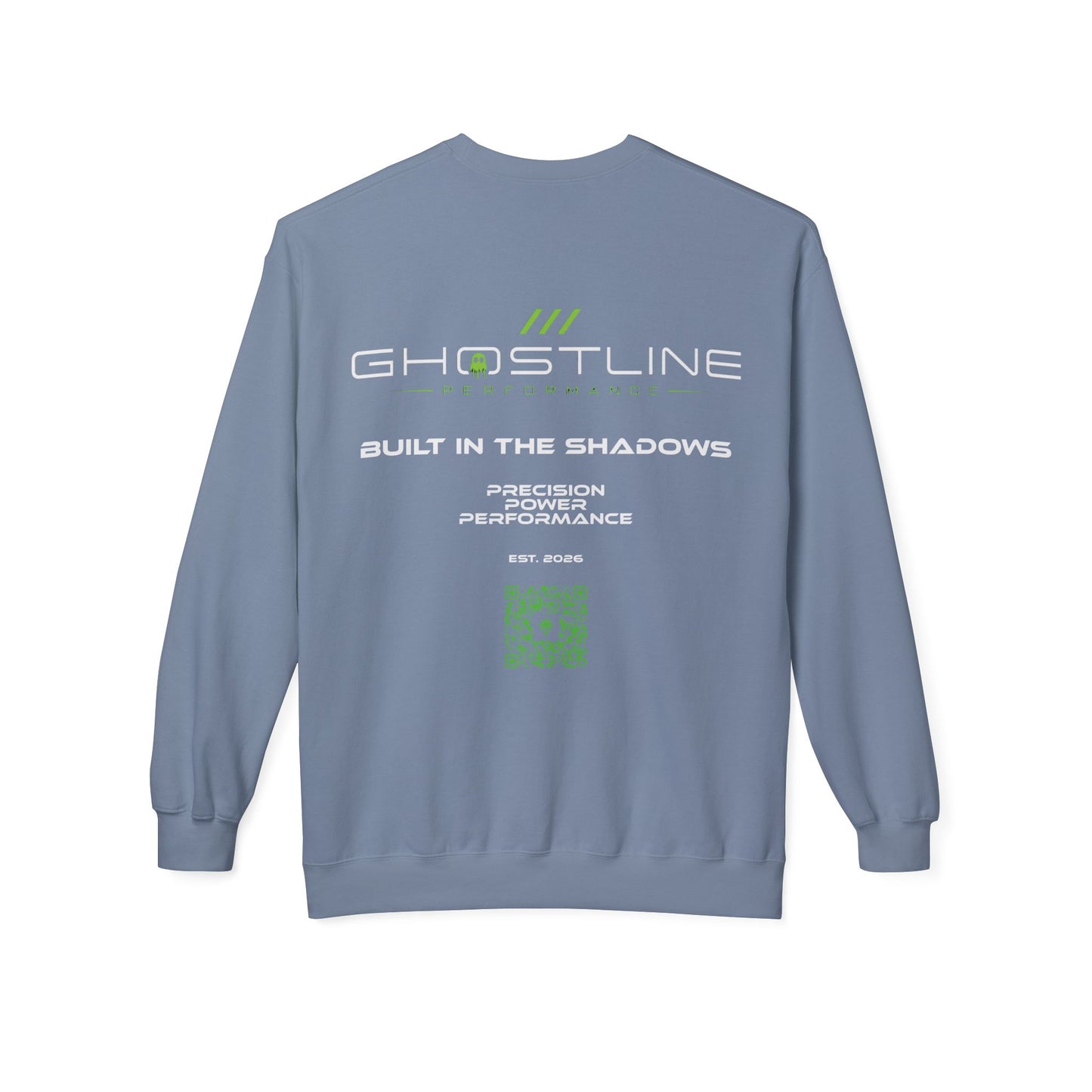 Crewneck Sweatshirt — Ghostline Neon Logo Minimalist Streetwear