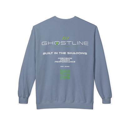 Crewneck Sweatshirt — Ghostline Neon Logo Minimalist Streetwear